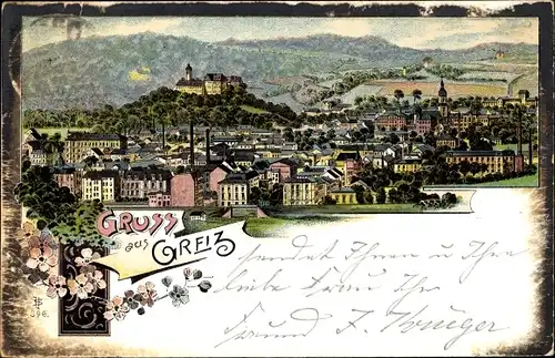 Litho Greiz im Vogtland, Totalansicht