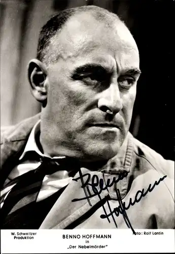 Ak Schauspieler Benno Hoffmann, Der Nebelmörder, Portrait, Autogramm