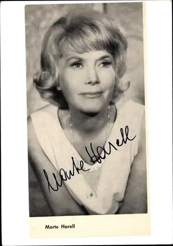Ak Schauspielerin Marte Harell, Portrait, Autogramm