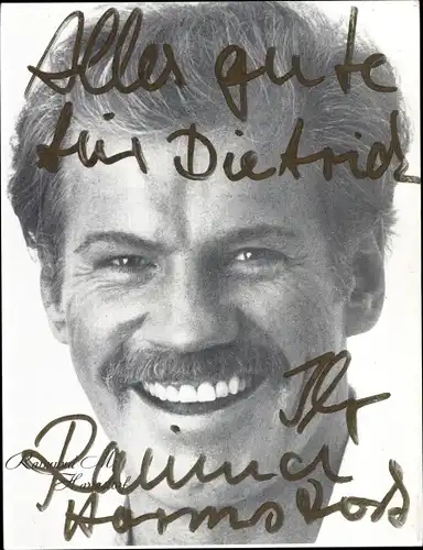 Ak Schauspieler Raimund M. Harmstorf, Portrait, Autogrammn