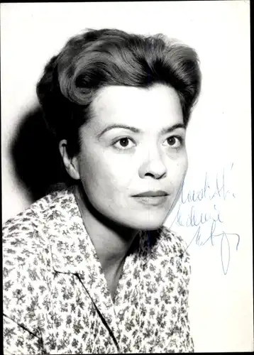 Foto Schauspielerin Heidemarie Hatheyer, Portrait, Autogramm