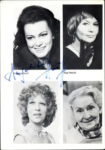 Ak Schauspielerinnen Angelika Hauff und Ada Hecht, Portrait, Autogramm