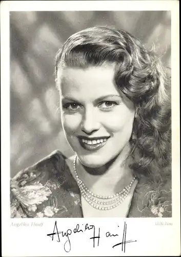Ak Schauspielerin Angelika Hauff, Portrait, Autogramm, Reklame, Lux Seife