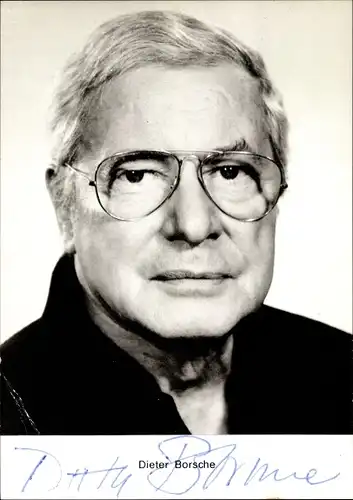 Ak Schauspieler Dieter Borsche, Portrait, Brille, Autogramm