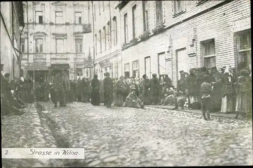 Ak Vilnius Wilna Litauen, Straßenpartie