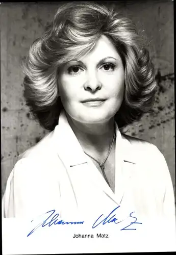 Ak Schauspielerin Johanna Matz, Portrait, Autogramm
