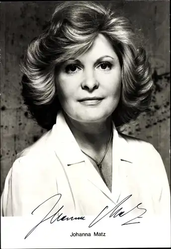 Ak Schauspielerin Johanna Matz, Portrait, Autogramm