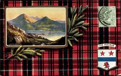 Wappen Passepartout Ak Schottland, The Macrae, Loch Duich