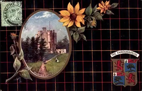 Wappen Passepartout Ak Braemar Schottland, Braemar Castle, The Farquharson