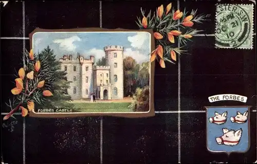 Wappen Passepartout Ak Schottland, Forbes Castle, The Forbes