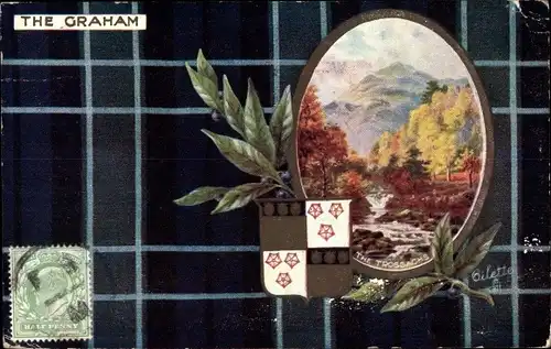 Wappen Passepartout Ak Schottland, The Trossachs, The Clan Graham