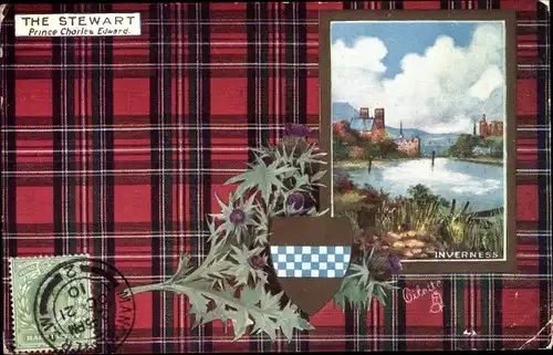 Wappen Passepartout Ak Inverness Schottland, The Stewart