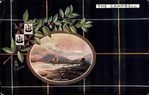 Wappen Passepartout Ak Schottland, Lochawe, The Campbell