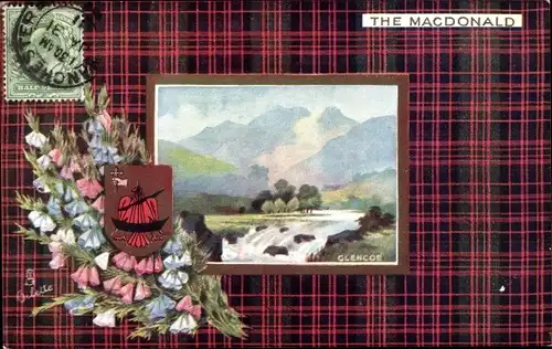 Wappen Passepartout Ak Glencoe Schottland, The Macdonald