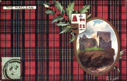 Wappen Passepartout Ak Schottland, Duart Castle, The Maclean