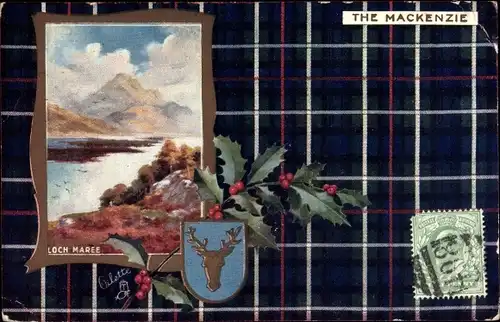 Wappen Passepartout Ak Schottland, Loch Maree, The Mackenzie