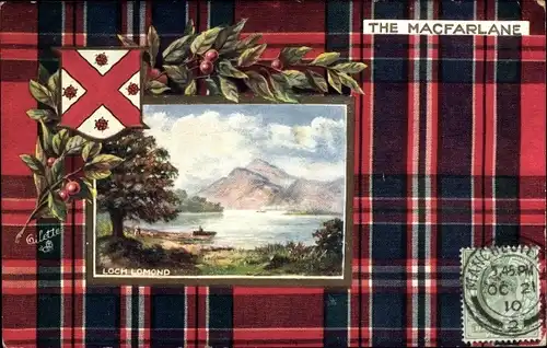 Wappen Passepartout Ak Schottland, Loch Lomond, The Macfarlane