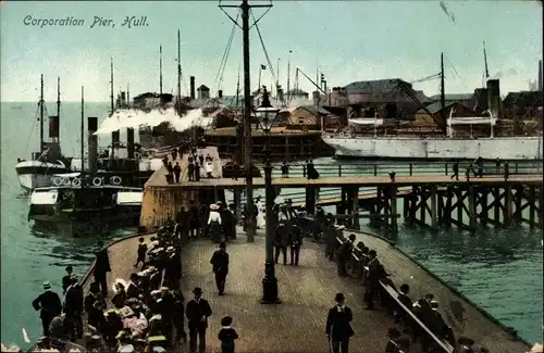 Ak Hull Yorkshire England, Corporation Pier