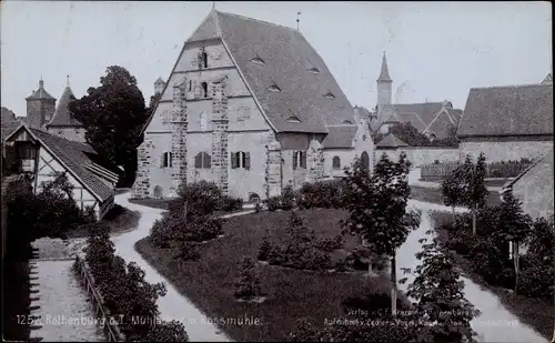 Ak Rothenburg ob der Tauber Mittelfranken, Mühlacker mit Rossmühle