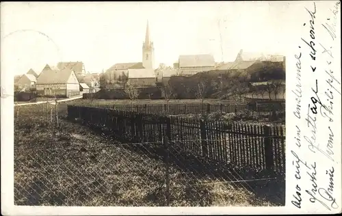 Foto Ak Kirberg Hünfelden im Taunus Hessen, Teilansicht mit Kirche