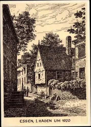Künstler Ak Rockenbach, Essen im Ruhrgebiet, I. Hagen um 1920
