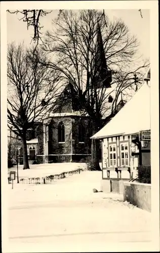 Ak Rödinghausen Westfalen, Kirche im Winter