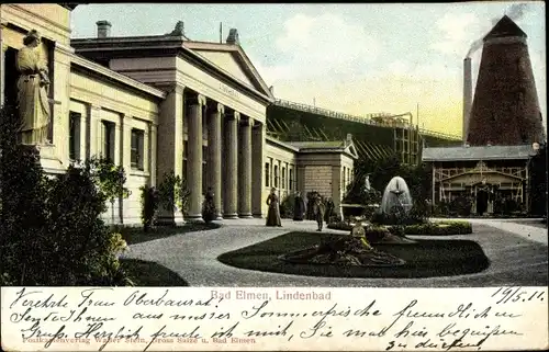 Relief Ak Bad Elmen Salzelmen Schönebeck an der Elbe, Lindenbad