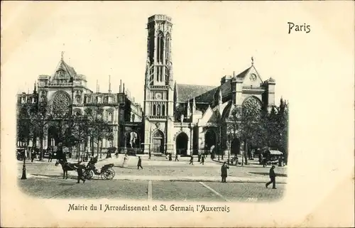 Relief Ak Paris I Louvre, Mairie du I Arrondissement et St. Germain l'Auxerrois