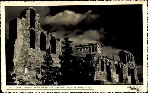 Ak Athen Griechenland, Theater of Herodes Atticus