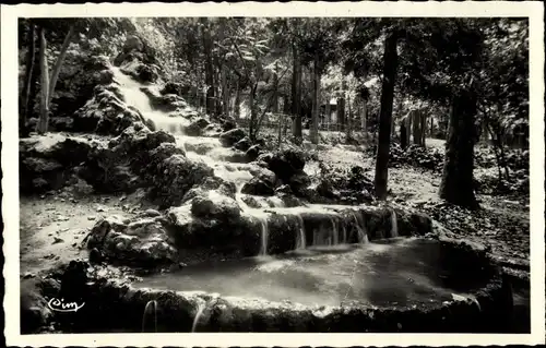Ak Sidi Bel Abbes Algerien, Cascade du Jardin Public
