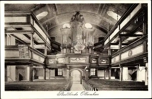 Ak Olbernhau im Erzgebirge, Stadtkirche, Inneres, Orgel