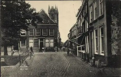 Ak Sluis Zeeland Niederlande, Kade