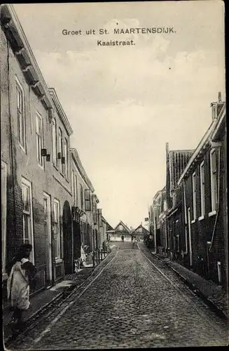 Ak Sint Maartensdijk Zeeland Niederlande, Kaaistraat