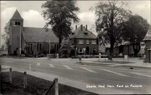 Ak Daarle Overijssel, Ned. Herv. Kerk en Pastorie