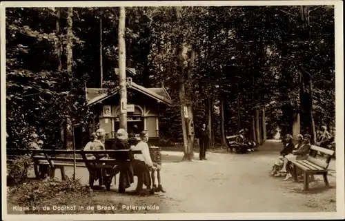 Ak Paterswolde Drenthe Niederlande, Kiosk bij de Doolhof in de Braak