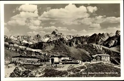 Ak Oberstdorf im Oberallgäu, Edmund Probst Haus, Nebelhornbahn-Bergstation