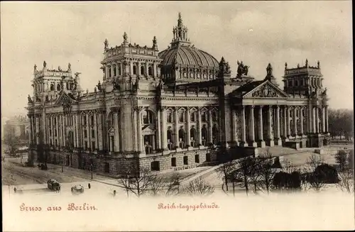 Ak Berlin Tiergarten, Reichstagsgebäude