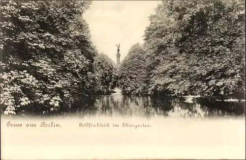 Ak Berlin Tiergarten, Goldfischteich