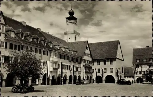 Ak Freudenstadt im Nordschwarzwald, Marktplatz mit Rathaus