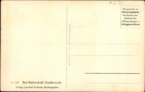 Ak Bad Reichenhall in Oberbayern, Gradierwerk