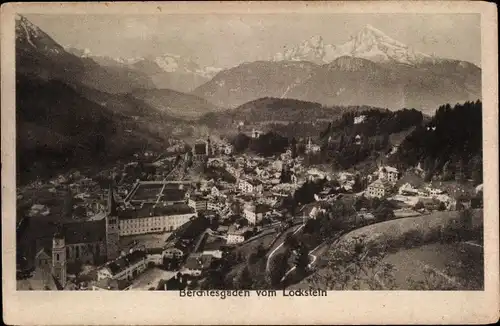 Ak Berchtesgaden in Oberbayern, Panorama, vom Lockstein aus