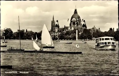 Ak Südstadt Hannover, Maschsee, Schiff, Segelboote