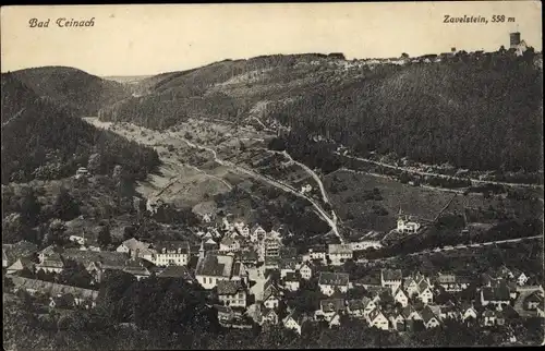 Ak Bad Teinach Zavelstein im Schwarzwald, Panorama mit Zavelstein