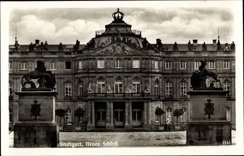 Ak Stuttgart in Württemberg, neues Schloss