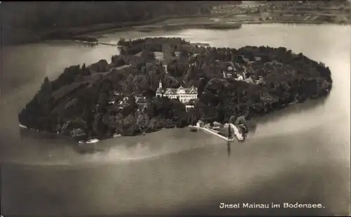 Ak Insel Mainau im Bodensee, Luftaufnahme