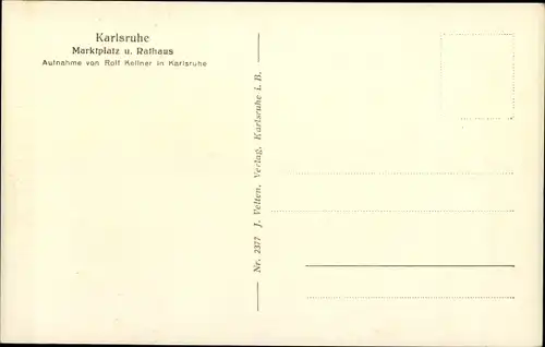 Ak Karlsruhe in Baden, Marktplatz und Rathaus, Pyramide