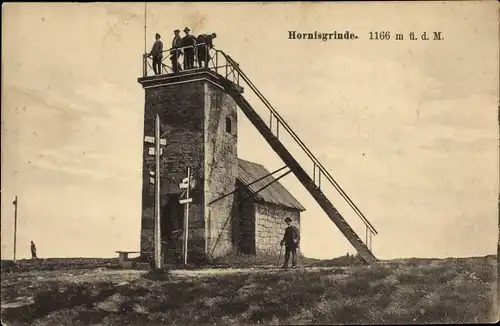 Ak Seebach in Baden Schwarzwald, Hornisgrinde, Turm mit Treppe