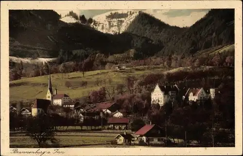 Ak Brannenburg in Oberbayern, am Inn, Panorama