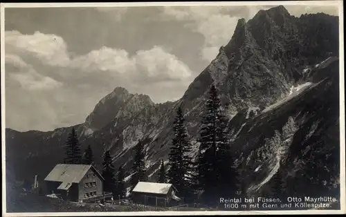 Ak Garmisch Partenkirchen, Reintal, Otto Mayrhütte, mit Gern und Köllespitze