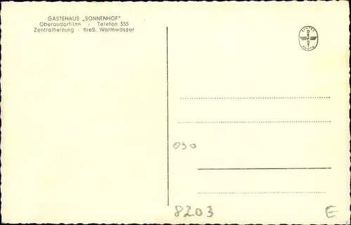 Ak Oberaudorf in Oberbayern, Gästehaus Sonnenhof